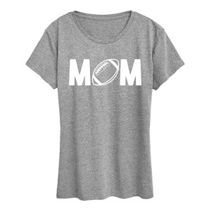 Women's - Instant Message - Mom Football Short Sleeve Graphic T-Shirt - 1 of 4