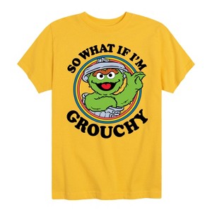 Boys' - Sesame Street - So What If Im Grouchy Short Sleeve Graphic T-Shirt - 1 of 4
