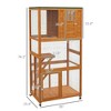 Resenkos Cat Cage, Cat Crate Kennel Enclosure Playpen,74" Wooden Outdoor Cat House Catio Outdoor Cat Enclosure, Orange - 3 of 3