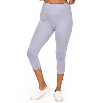 Adore Me Women's Haley Heathered Crop Legging Activewear L / Lavender Blue  Heather Purple.