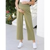 Maternity Pants Women's Smocked High Waisted Comfy Wide Leg Long Pants Pregnancy Casual Loose Yoga Lounge Sweatpants - 3 of 4