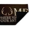 Stupell Industries Where You Hang Your Antlers Printed Outdoor Door Mat, design by Kim Allen, 18"x30" - 2 of 4