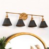 LNC Nero Modern Vanity Lights,Brushed Gray and Antique Gold/Antique Gold and Opal Glass, 2 Light/ 3 Light/4 Light - 2 of 4