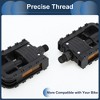 Unique Bargains Cycling Bike Pedal 9/16" Spindle Plastic Foldable for Road Mountain BMX MTB Bike Black - 4 of 4