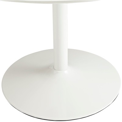 Contemporary Round 43.5" White Wood Dining Table
