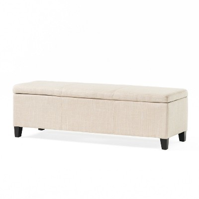 NicBex Modern 51.25" Storage Bench Wood Accent Stools with Cushioned Top for Bedroom and Entryway
