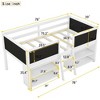NicBex Twin Size Low Loft Bed with Shelves,Loft Bed Frame with Ladder,Bed Frame for Kids,Box Spring Not Required - 3 of 4