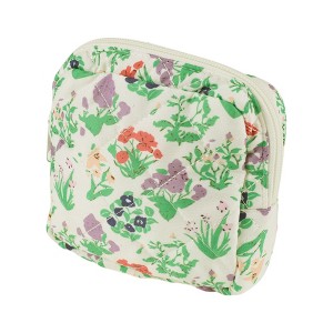 Unique Bargains Lady Portable Square Lipstick Bag Beige Green 1 Pc - 1 of 4