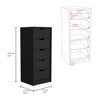 ALEXOUN 5 Drawer Chest, Wood Storage Dresser Cabinet - Modern Minimalist Design, Easy Assembly, Multi-Use Organizer for Bedroom,Office - 3 of 4