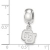 Black Bow Jewelry Sterling Silver Colorado Buffalos NCAA Bead Charm - 3 of 4
