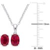 EVERLY JEWELRY | Sterling Silver Created Gemstone and Multiple Gemstones 2-Piece Set of Pendant with Chain and Earrings. - 2 of 3