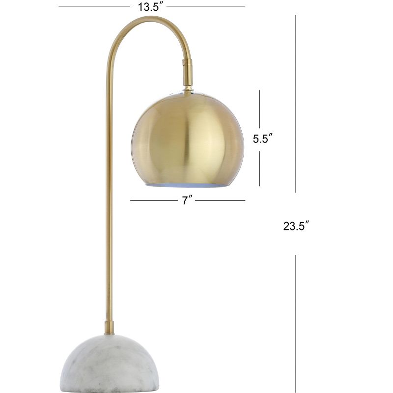 JONATHAN Y Stephen Metal/Marble LED Table Lamp, 3 of 8