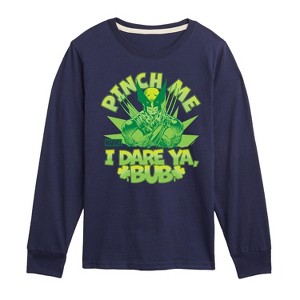 Boys' - Marvel - St. Patrick's Day Pinch Me Long Sleeve Graphic T-Shirt - 1 of 4