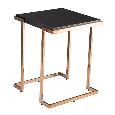 Sanlos Side Table Black/Champagne - Aiden Lane