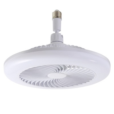 DOMETOUR Mini Size 11 Inch Enclosed Socket E26 Ceiling Fan Light 3 Speeds 3 Light Color Dimming and Timing for Small Room Kitchen