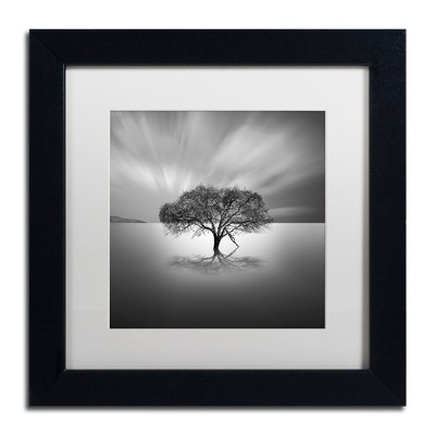 Moises Levy Black Framed Water Tree VIII Canvas Print