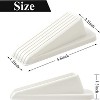 Attop 4-Pack Rubber Door Stoppers - 4.8x2.2x1.3in White Floor Wedge Door Stops, Stackable Non-Slip Door Stopper for Bottom of Door - 2 of 4