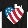 Boys' - Peanuts - Snoopy On Flag Heart Short Sleeve Graphic T-Shirt - 2 of 4