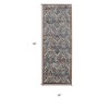 HomeRoots 8' Ivory Blue And Burnt Orange Floral Runner Rug With Fringe - 3 of 3