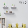 Syemin Decorative Wall Shelf 3 Set Floating Shelves Wall Mounted Wood Shelves Wall Decor Storage Picture Ledge Shelf, Grey, 23.62"*5.91"*1.57" - 4 of 4