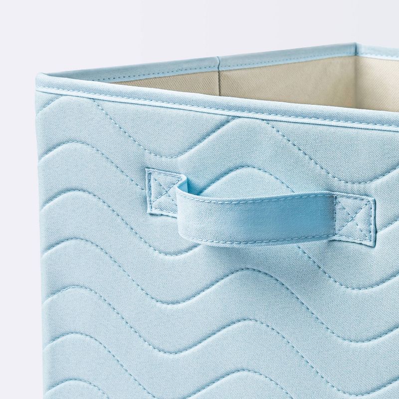 Quilted Fabric Cube Storage Bin - Blue - Cloud Island&#8482;, 4 of 5