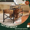 Coffee Table, 41.3" Lift Top Coffee Table with 4 Wheels, Hidden Compartment, Storage Shelf and Lift Tabletop - 2 of 4