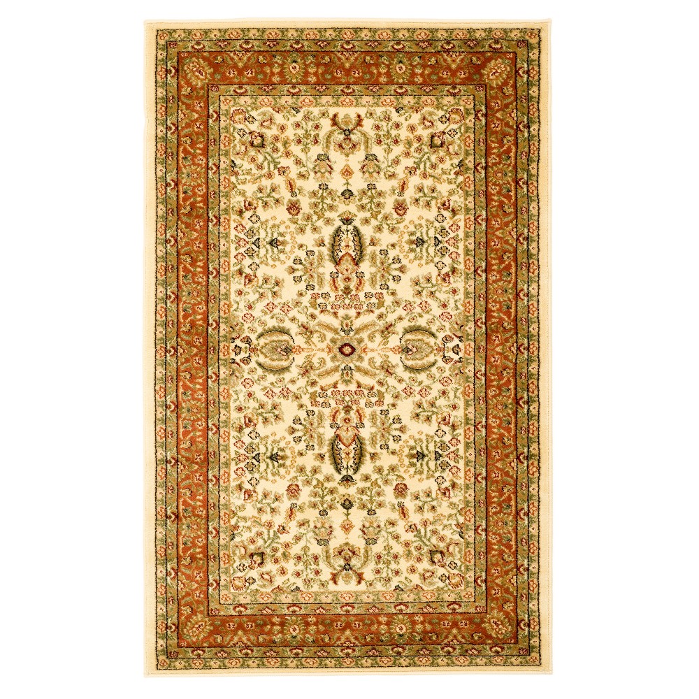 3'3inx5'3in Soledad Rug Ivory/Rust - Safavieh