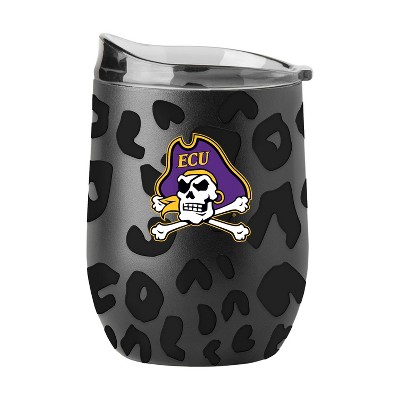 NCAA East Carolina Pirates 16oz Black Leopard Stainless Steel Wine Tumbler