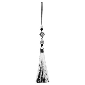 Unique Bargains Classic Bells DIY Craft Hanging Decoration Pendants with Tassels Black 1 Pc - 1 of 3
