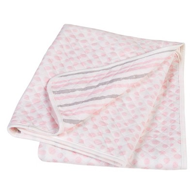 Image of Trend Lab Baby Blanket Scuba Knit - Pink/Gray