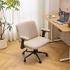 VINGLI Criss Cross Chair with Adjustable Flip-Up Arms,Cross Legged Chair with Wheels,Extra Wide Office Chair,Desk Chair,Starry Chenille - 3 of 4