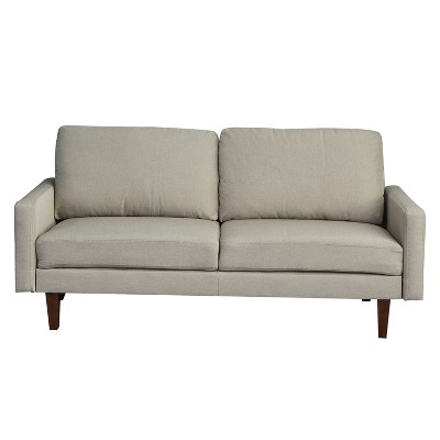 Linen Sofa Modern Couch Comfy Loveseat with Wooden Legs for Living Room, Bedroom, Office