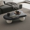 40 Inch MDF Cloud Shaped Coffee Table With 3 Ball Legs,Coffee Table Decor Ideas,Coffee Table Unique-Cuddlewood - 3 of 4