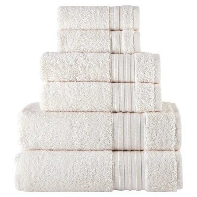 Laural Home Ivory Spa Collection 6-Pc. Cotton Towel Set