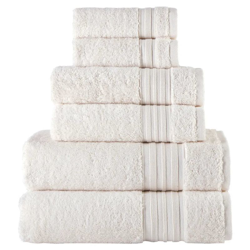 Laural Home Ivory Spa Collection 6-Pc. Cotton Towel Set, 1 of 2