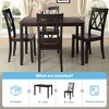 ChicFurnit Dining Sets Wood Table Set with Ergonomic Chairs for Kitchen Dining Room, Black, 40.16"*20.28"*17.32" - 4 of 4