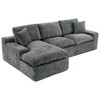 Maliang 107.9" Upholstered Sectional Sofa with Double-layer Cushion and Side Pockets, Free-combined Sectional Sofa Full-compressed Sofa - 2 of 4