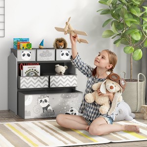 Vynxaria Toy Organizer with 6 Storage Bins, Kids Storage Unit - 1 of 4