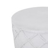 CAVINAS 18.2"Concrete Outdoor Side Table,Patio End Table,Eye-Catching Accent Table for Poolside,Porch&Living Room,Minimalist Outdoor Furniture,White - 3 of 4