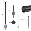 Sandinrayli Outdoor String Light Poles 9 ft. Dia 19 mm Pole with Hooks, (6-Pack) - 3 of 4
