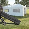 VisioGear 10'*19.5' Pop Up Canopy Tent with Sidewalls, Height Adjustable Party Tent, Event Shelter with Double Doors, White, 232.25"*117"*112.25" - 4 of 4
