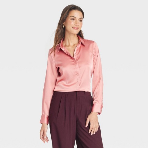 Dusty pink shirt womens 2025