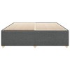 vidaXL King Size Upholstered Bed Frame - Dark Gray Mattress Base with Slatted Support & Pine Feet - Bedroom Furniture - 3 of 4