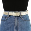 INSPIRE CHIC Women's Skinny Single Pin Buckle PU Casual Shiny Waist Belt - 4 of 4