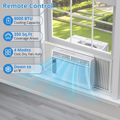 6,000/8,000/10,000/12,000 BTU Smart Window Air Conditioner With Remote Control & WIFI & Dehumidifier & Energy Saving