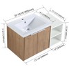 Osparple Floating Bathroom Vanity with Sink and Soft Close Doors,Modern Bathroom Sink Cabinet for Bathroom - 3 of 4
