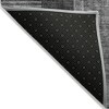 Charcoal Gray And Silver Geometric Washable Indoor Outdoor Area Rug - 4 of 4