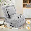 TIRAMISUBEST 360° Swivel Rocking Single Sofa,Recliner Sofa, Manual Glider Rocking Armless Chair - 4 of 4
