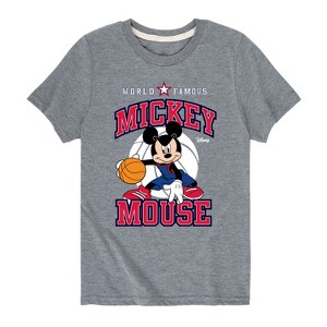 Boys' - Disney - Mickey Basketball Jersey Short Sleeve Graphic T-Shirt - 1 of 3