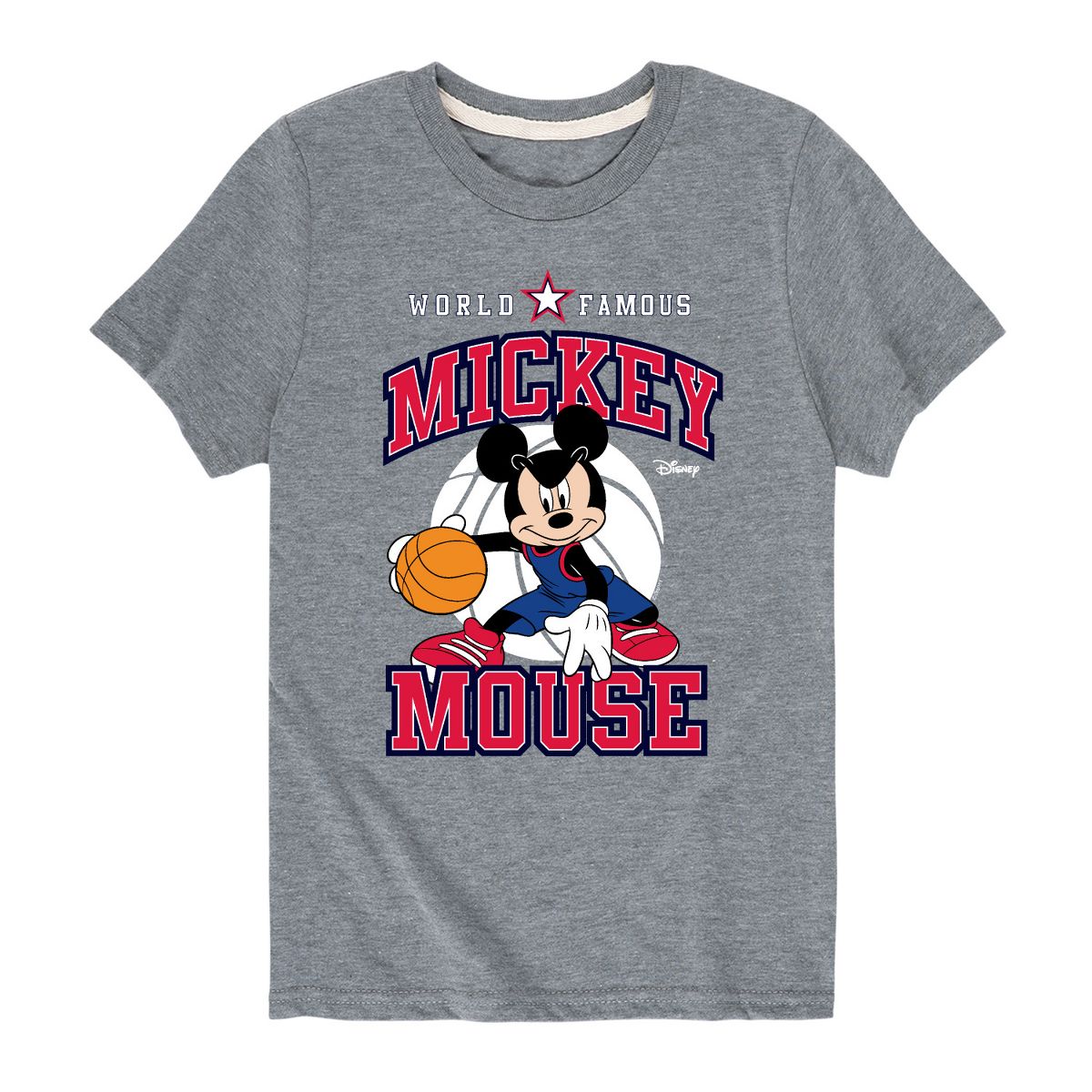 Boys' - Disney - Mickey Basketball Jersey Short Sleeve Graphic T-Shirt - thumbnail 5